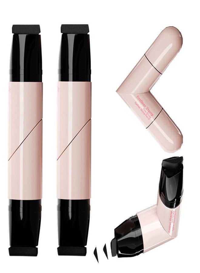 KTouler 2 Pack Black Eyeliner Stamp,One-Piece Liquid Gel Eyeliner Stencil Set for Perfect Wings,Long Lasting Waterpoof & Smudgeproof Foldable Makeup Eye Liner Tool - Image 1